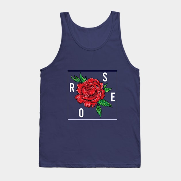 RED ROSE Tank Top by FIFTY CLOTH